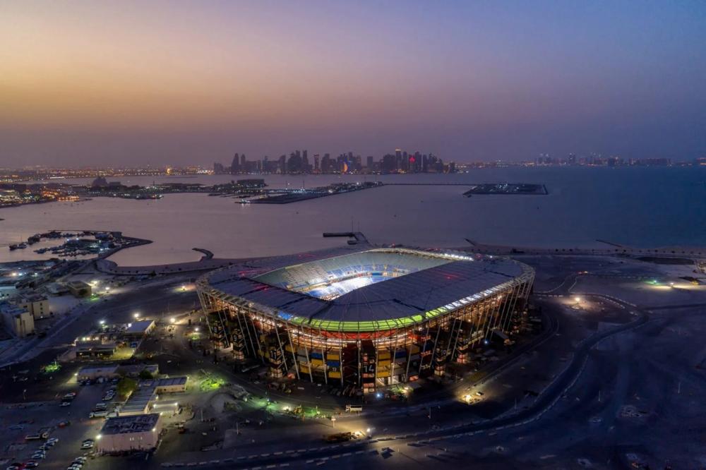 Stadion z kontenerów w Doha
